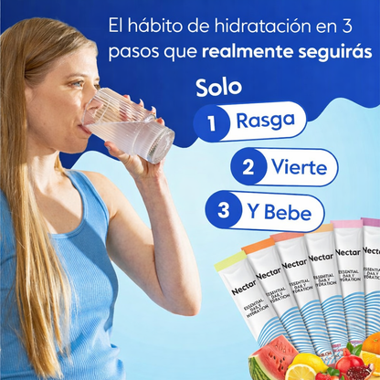 Hidratación Diaria Esencial Nectar – Pack de 30 Sobres (Sin Azúcar, Cero Calorías)